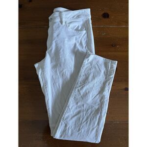 Ann Taylor Loft Made and Loved Ivory Curvy Skinny Corduroy Pants Women Size 8